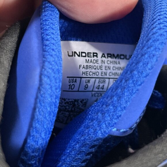 Mens Under Armour Highlight Football MC LE Cleats SIZE 10 Black Blue - Picture 8 of 8